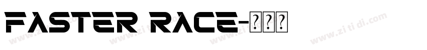 Faster race字体转换